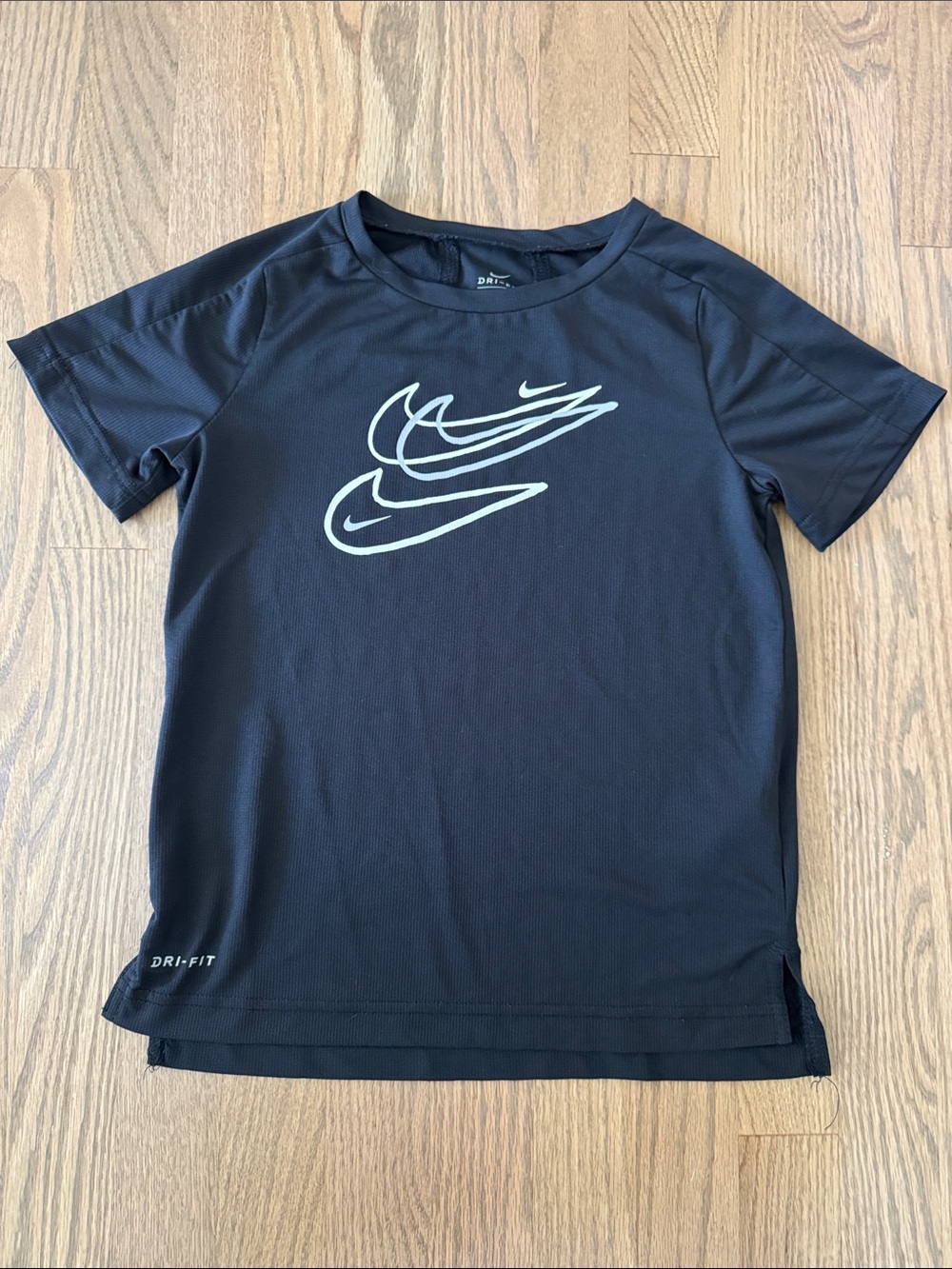 Nike Black Short Sleeve Tee with Swoosh Stack